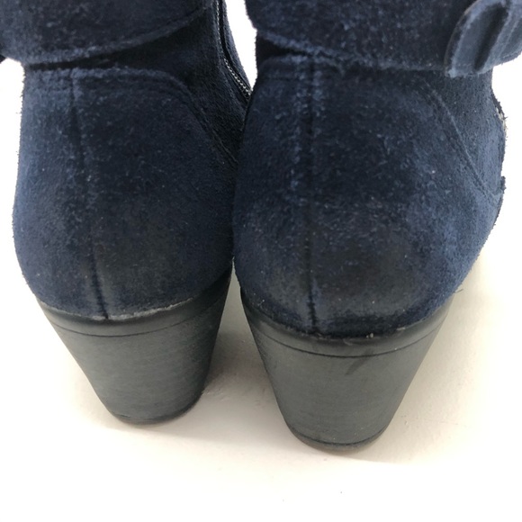 Earth origins tori navy blue side zip ankle bootie - Picture 4 of 8